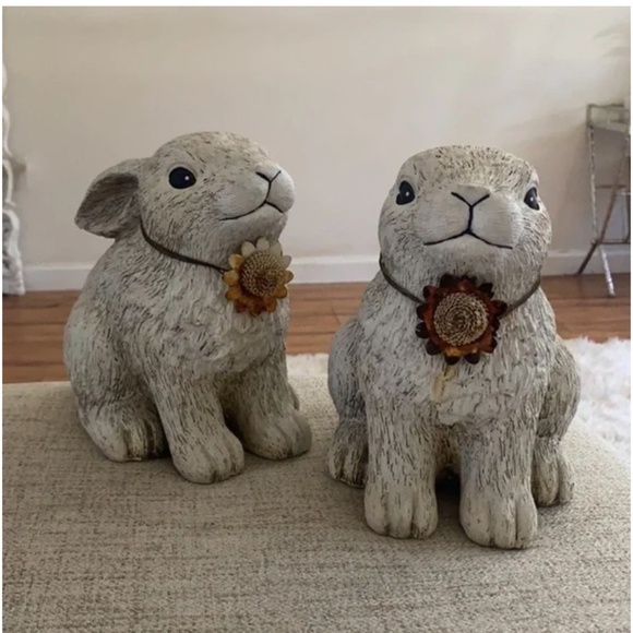 🪞 SET bunny garden figurines keep safe key hideaway set- home & garden - Picture 3 of 5